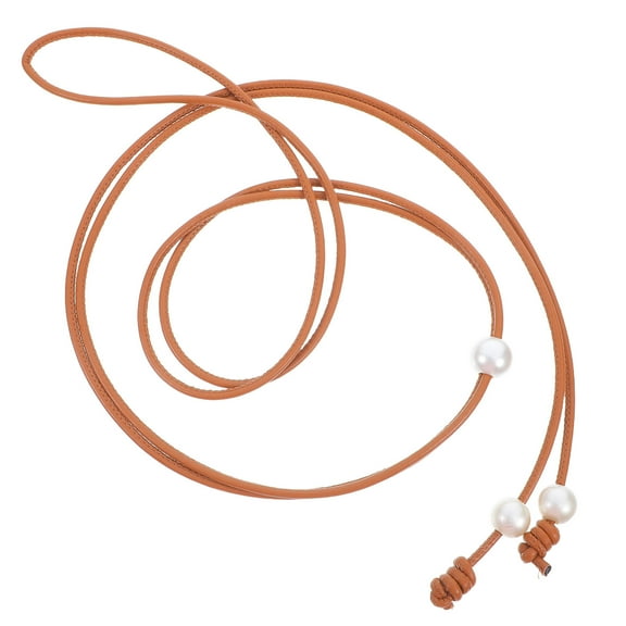 Hemoton Fake Leather Rope Belt Pu Adjustable Waist Belt Women Waist Band Boho Waistband Waist String Belt Rope Chain For Dress Jeans