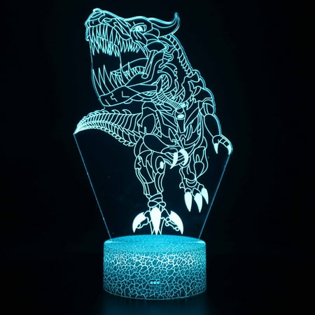 

JUSTUP Dragon Nightlight with Remote Touch Control 16 Colors 4 Flashing Modes and Brightness Adjusted USB Batteries Powered -- Dragon D