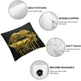 thumbnail image 4 of Acheng Throw Pillow Covers Set of 2 Black Wood Background with Golden Lip Print Decorative Pillows Cushion Cover Super Soft Square Home Living Room Decor Pillow Cases White, 4 of 6