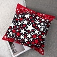 thumbnail image 7 of nygtbtfer Pillow Covers Red and White Patriotic Stars Outdoor Decor Throw Pillows for Couch American Flag Pillowcase Decorative Cushion Case for Sofa Bed Set of 2 White, 7 of 7