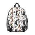 thumbnail image 3 of French Bulldog Footprint Backpack Backpack for School,Cute School Bag,Schoolbag with Adjustable Shoulder Straps & Padded Back,13.8"x11.4"x6", 3 of 6