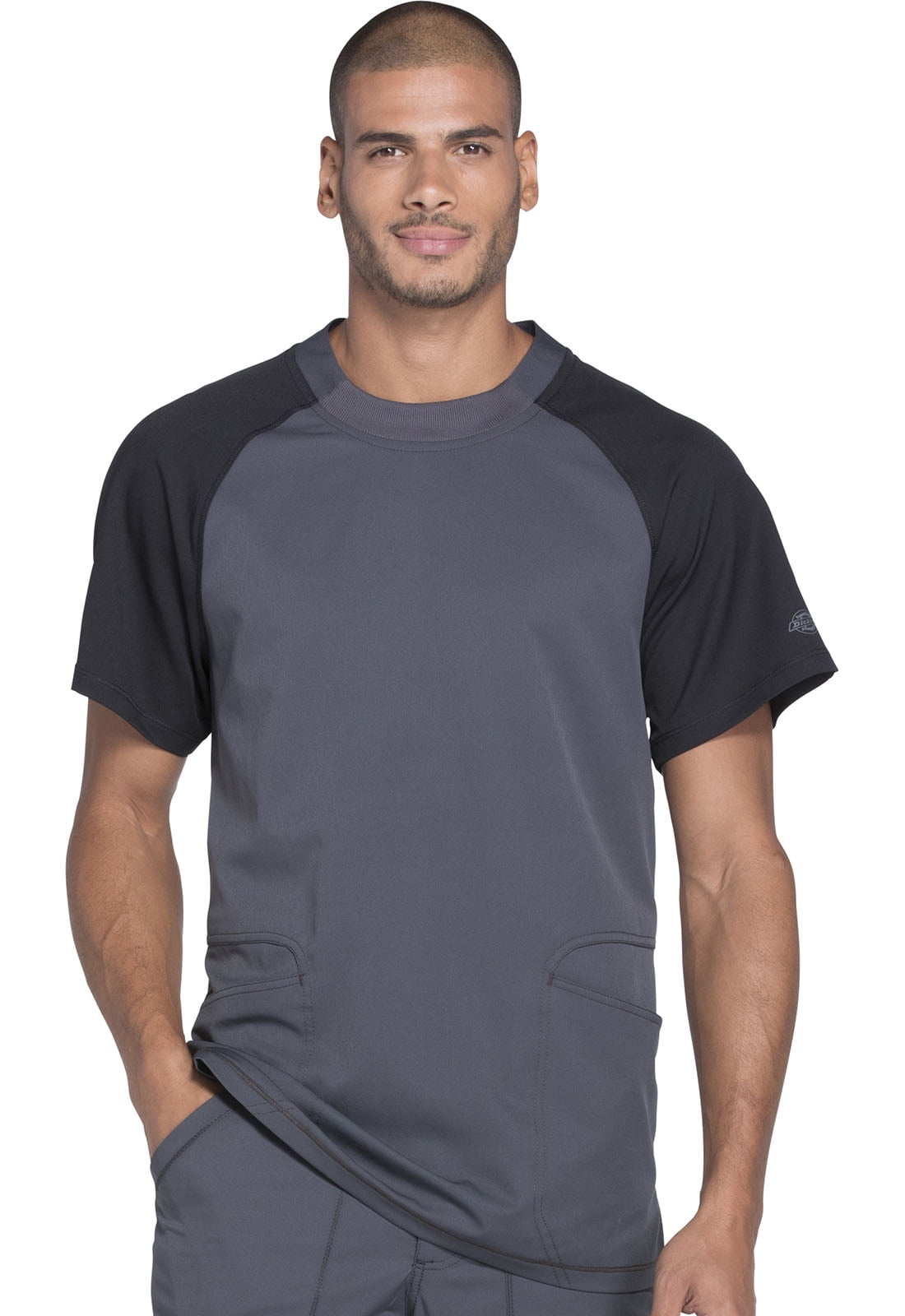 Dickies Dickies Dynamix Scrubs Top for Men Crew Neck DK670, S, Pewter