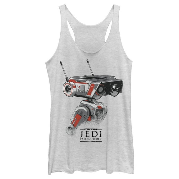 Women's Star Wars Jedi: Fallen Order BD-1 Grunge  Racerback Tank Top White Heather X Small