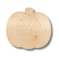 thumbnail image 2 of Unfinished Wood Etched Cute Jack o' Lantern Shape 3" / 1/8", 2 of 2