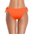 thumbnail image 4 of Bikini Bottoms for Women String Bathing Suit Bottom with Moderate Coverage Low Waist Swim Bottom Saffron S, 4 of 5