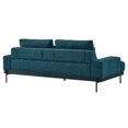 thumbnail image 4 of Sofa Couch, Azure Navy Blue, Fabric, Living Kitchen Cafe Bistro Hospitality Restaurant, Modern Contemporary HB34537, 4 of 9