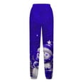 thumbnail image 4 of WXLWZYWL Women Merry Christmas Sweatpants Drawstring Jogger Snowflake Fun Print Elastic Waist Casual Trousers Warm Comfy Pants with Pockets, 4 of 5