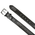 thumbnail image 5 of 1 1/2" Unisex Snap On Nail Heads Punk Rock Star Studded Solid Leather Belt, 5 of 6