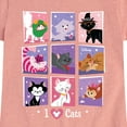thumbnail image 3 of Disney Classics - Cats & Dogs - Grid Of Assorted Cats  - Toddler And Youth Girls Short Sleeve Graphic T-Shirt, 3 of 5