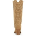 thumbnail image 3 of Sam Edelman Women's James Western Boot Safari Tan Suede Wide Calf 8.5M, 3 of 5
