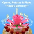 Awesome Blossom Incredible Musical Lotus Flower Birthday Candle that
