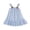 Blue, variant on IFNWSV Girls Dress Sleeveless Ruffle Checkered Cherry Polka Dot Print A-Line Casual Polyester Spandex Sundress Blue 9-10 Years