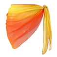 thumbnail image 2 of Womens Sleeveless Crochet Hollow out Swimsuit Coverup Women's Gradient Sheer Beach Sarong Wrap Lightweight Mesh Cover Up Tie Waist Skirts Swimwear Beach Travel Swimming Cover Ups Yellow M, 2 of 8