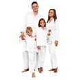 thumbnail image 2 of Silk Satin Family Christmas Pajamas Matching Sets Solid Long Sleeve Button down Shirt and Pants Xmas Pjs Jammies 2 Piece Soft Lightweight Holiday Sleepwear with Pocket, 2 of 2