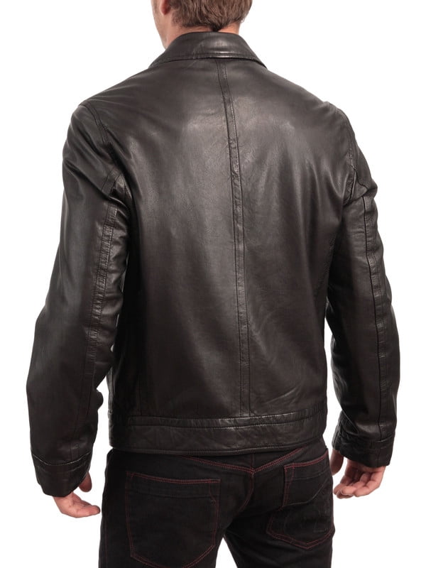 Men's Stylish Black 100% Genuine Lambskin Leather Lightweight Soft Satin lining Jackets for Men - XXL Size
