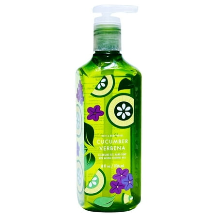 Bath and Body Works Cucumber Verbena Cleansing Gel Hand Soap with Natural Essential Oils (8 fl oz / 236 mL)