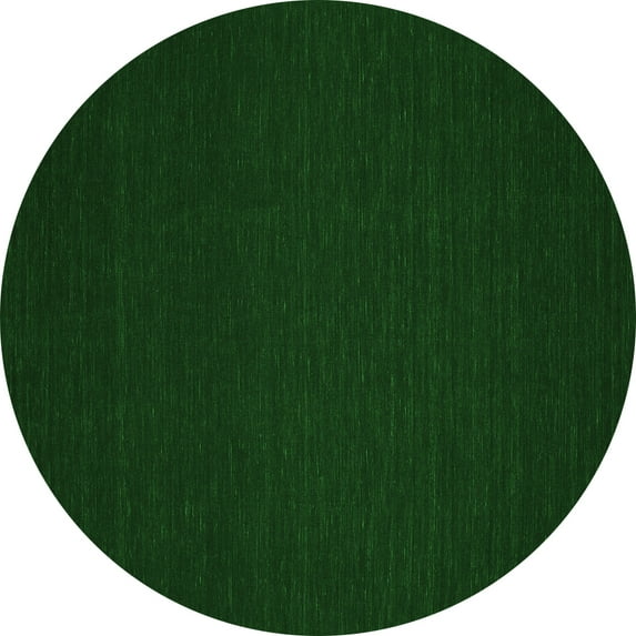 Ahgly Company Indoor Round Abstract Green Contemporary Area Rugs, 8' Round