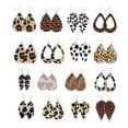 thumbnail image 4 of Leopard Print Earrings Charming Fashion Accessory Unique Printing Pattern Female Jewelry Adornment Dual-sided Water Drop Ear Dangles Birthday Gift Type 16, 4 of 5