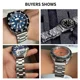 thumbnail image 4 of Correa de reloj de acero inoxidable macizo de alta calidad para hombre para Seiko Water Ghost Abalone Canned de 20 mm, correa de 22 mm, pulsera de reloj de 18 mm, color negro, 4 of 5