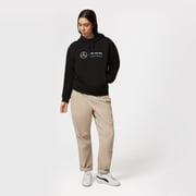 Mercedes AMG Petronas F1 Womens Oversized Hoodie - Black/White
