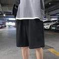thumbnail image 2 of Pantalones cortos de malla de seda de hielo de verano para hombre, pantalones deportivos de secado rápido, ropa exterior informal fina, pantalones holgados de seda de hielo de cinco puntos de gran, 2 of 5