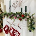 thumbnail image 5 of Luyimi 3.15 Inch Velvet Christmas Ball Ornaments, Fabric Wrapped Hanging Xmas Balls for Christmas Tree Garland Holiday Home Decoration, 5 of 8