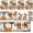 Orange, variant on Kitchen Decor and Accessories Set of 10, Orange Beige | 4 Dish Towels Kitchen Rugs 2 Oven Mitts 2 Pot Holders, Home Decor for Cooking Baking BBQ Gifts Women Mom Housewarming