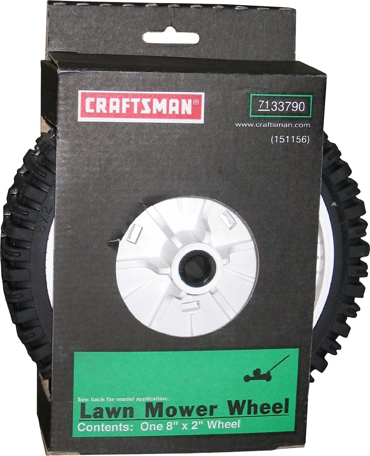 Craftsman Lawnmower Wheel Replacement 8" x 2" for Rotary Front Gear Drive Lawn Mower Garden Tool