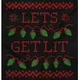 thumbnail image 2 of Ugly Christmas Lights Lets Get Lit Womens Slim Fit Graphic Tee Brisco Brands S, 2 of 5