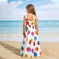 thumbnail image 5 of oqasdz Girls Dresses Casual Floral Print Spaghetti Strap Playful and Street Style for Toddler Kids Party Wedding Dress, 5 of 7