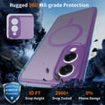 thumbnail image 3 of for Samsung Galaxy S25 Edge Case Compatible with MagSafe, Ultra Slim Anti-Fingerprint TPU+PC Material Hybrid Shockproof Back Cover, Lightweight Anti-Scratch Drop Protective Phone Case - Darkpurple, 3 of 6