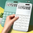 thumbnail image 1 of Musbetu Desktop Calculator Solar Powered Battery Operated 12 Digits Detachable Buttons Large LCD Display Student Finance Calculator Office Supplies, 1 of 7
