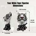thumbnail image 3 of White Tiger Bust Freestanding Tabletop Home Decor - Wild Animal Sculpture Collectible Gifts - Decor for Bedroom and Living Room - Lucky Tiger Statue for Shelf and Office Desk Accent, 3 of 7