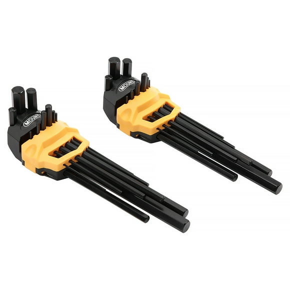 Mount 18PCS Long Arm Hex Key Allen Wrench Set, Metric/SAE