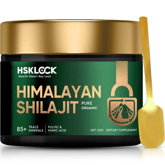 HSKLOCK Shilajit for Men, Shilajit Resin Supplement, 50g (2-3 Month Supply)