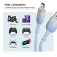 thumbnail image 6 of Powertek Frosty USB-A to USB-C Braided Cable, 6 ft, Blue, 6 of 7