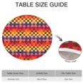 thumbnail image 6 of Colorful Geometric Pattern Round Fitted Tablecloth with Elastic Edge,Dining Table Cover Waterproof,Outdoor Round Tablecloth for Camping,Dining,Indoor and Outdoor, 6 of 7