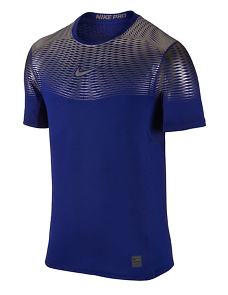 bright blue nike shirt