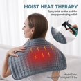 thumbnail image 5 of Heating Pad for Back Pain Relief, Electric Heating Pads for Cramps with Auto Shut Off & 6 Heat Levels, Moist Heat Therapy, Machine Washable, LED Controller, Gifts for Women, Men Gray Gray-12 x 24, 5 of 5