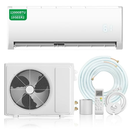 TMWINGS 12000 BTU Mini Split Air Conditioner with Heat Pump, 19 SEER2, 115V, Energy Efficient, R32, White