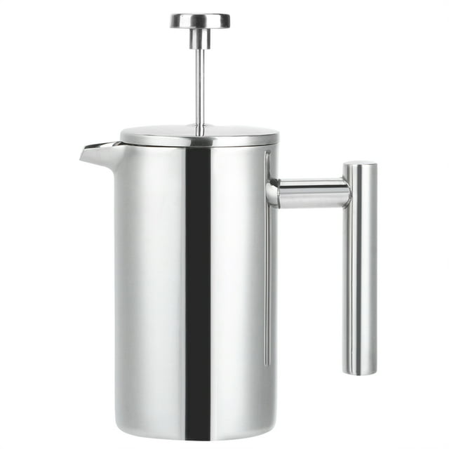 Cafetera de Prensa Cafetera para el HOGAR CON AISLAMENTO TERMAL HERVIDOR DE CAFETERA, CAFETERA DE PRENSA DE DOBLE CUBIERTA, PARA LA COCINA DE VIEJES DE CAMPAMENO A CASA