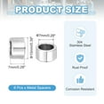 thumbnail image 2 of Uxcell 6 Pcs Stainless Steel Spacers, 7mm ID x 10mm OD x 7mm Height 304 Stainless Steel Bushing Screw Standoff Unthreaded Round Spacer for 1/4"M7 Screws Bolts Nuts, 2 of 5