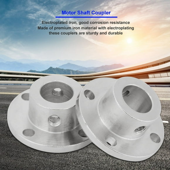 2pcs M4 Rigid Flange Coupling Motor Shaft Coupler Connector, Sturdy Electroplated Iron Material, Easy Mounting, for Electric Motors