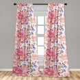 thumbnail image 2 of Romantic Vibes Window Curtains, Watercolor Design Floral Composition and Petals Dreamy Print, Lightweight Decor 2-Panel Set with Rod Pocket, Pair of - 28"x63", Pastel Pink Lavender Blue, by Ambesonne, 2 of 3