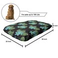 thumbnail image 2 of Tropical Pet Bed, Plumeria Palm and Monstera Leaves, Chew Resistant Pad for Dogs and Cats Cushion with Removable Cover, 24" x 39", Charcoal Grey Multicolor, by Ambesonne, 2 of 4