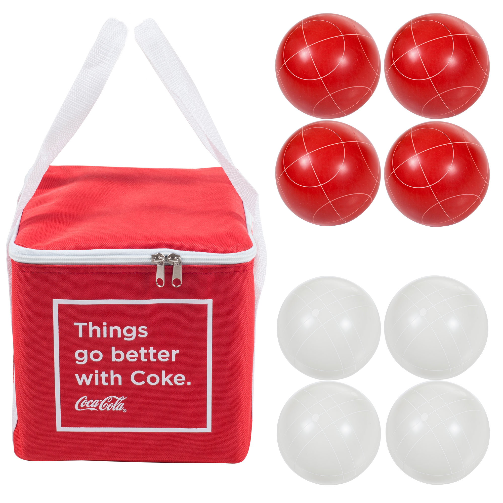 Bocce Ball Set- Regulation Outdoor Family Bocce Game by Hey! Play! (Coca Cola) - image 2 of 2