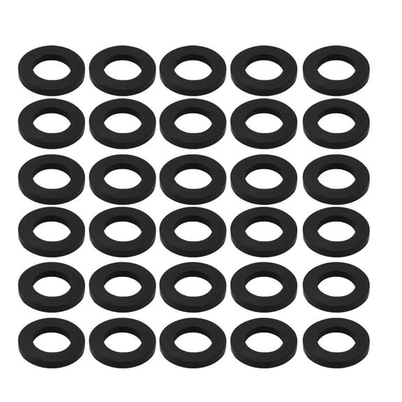 30pcs Black Color Rubber Round Flat Washer Assortment Size 14x24x3mm Flat Washer