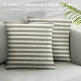 thumbnail image 3 of COMIO   Striped Pillowcases  White and Grey Stripes Pattern Printed Pillow Covers with Envelope Closure, 3 of 5
