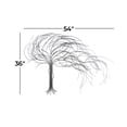 thumbnail image 3 of DecMode Dark Gray Metal Indoor Outdoor Abstract Curved Tree Wall Decor, 3 of 14