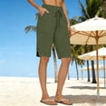 thumbnail image 2 of Womens Bermuda Shorts Drawstring Waist Athletic Loose Casual Running Comfy Summer Shorts with Pockets by Yigetop Green L, 2 of 6